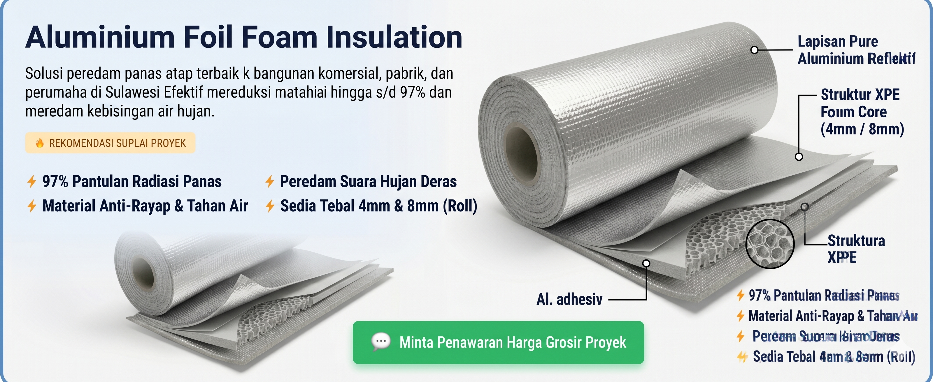 Aluminium Foil Foam Insulation Inovatif